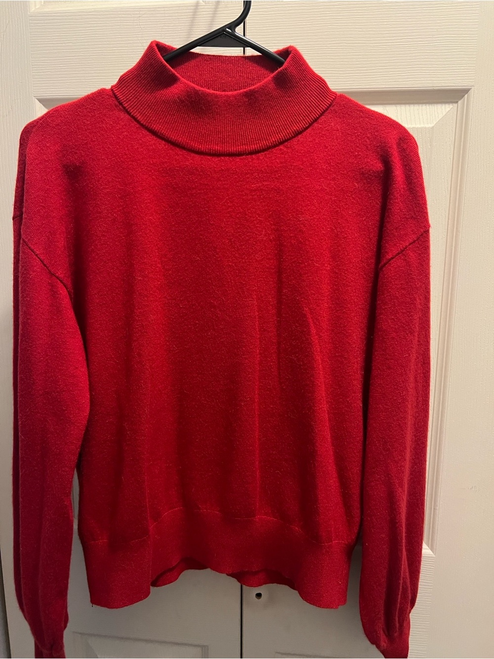 Classic Red Turtleneck Sweater - Women's Cozy Knit